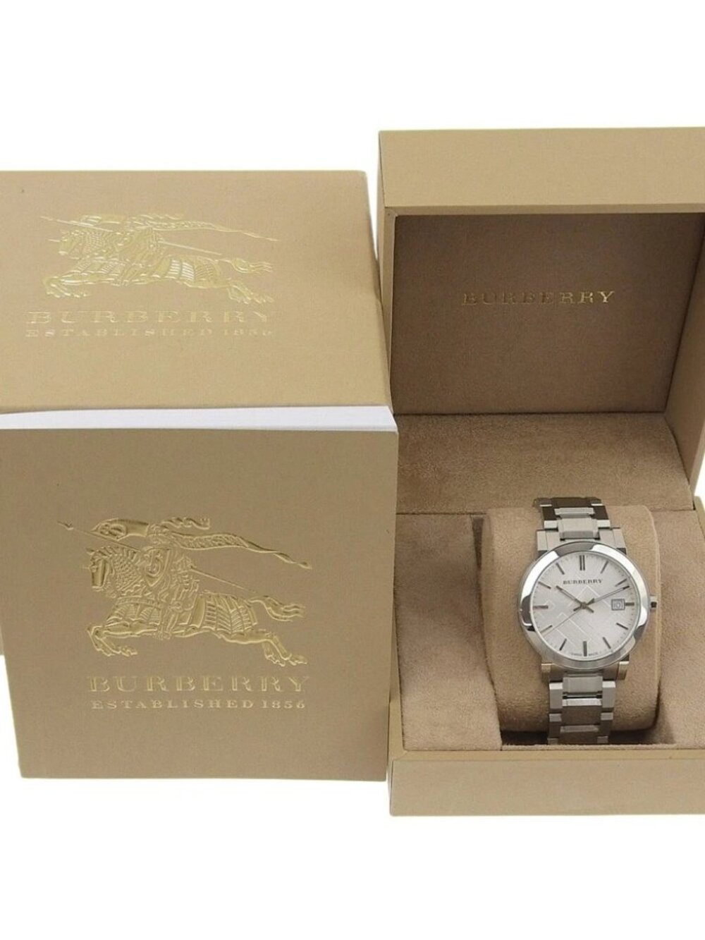 BURBERRY Watches BU9000 Silver SilverDial Stainless Steel Quartz Analog di... - Picture 7 of 13